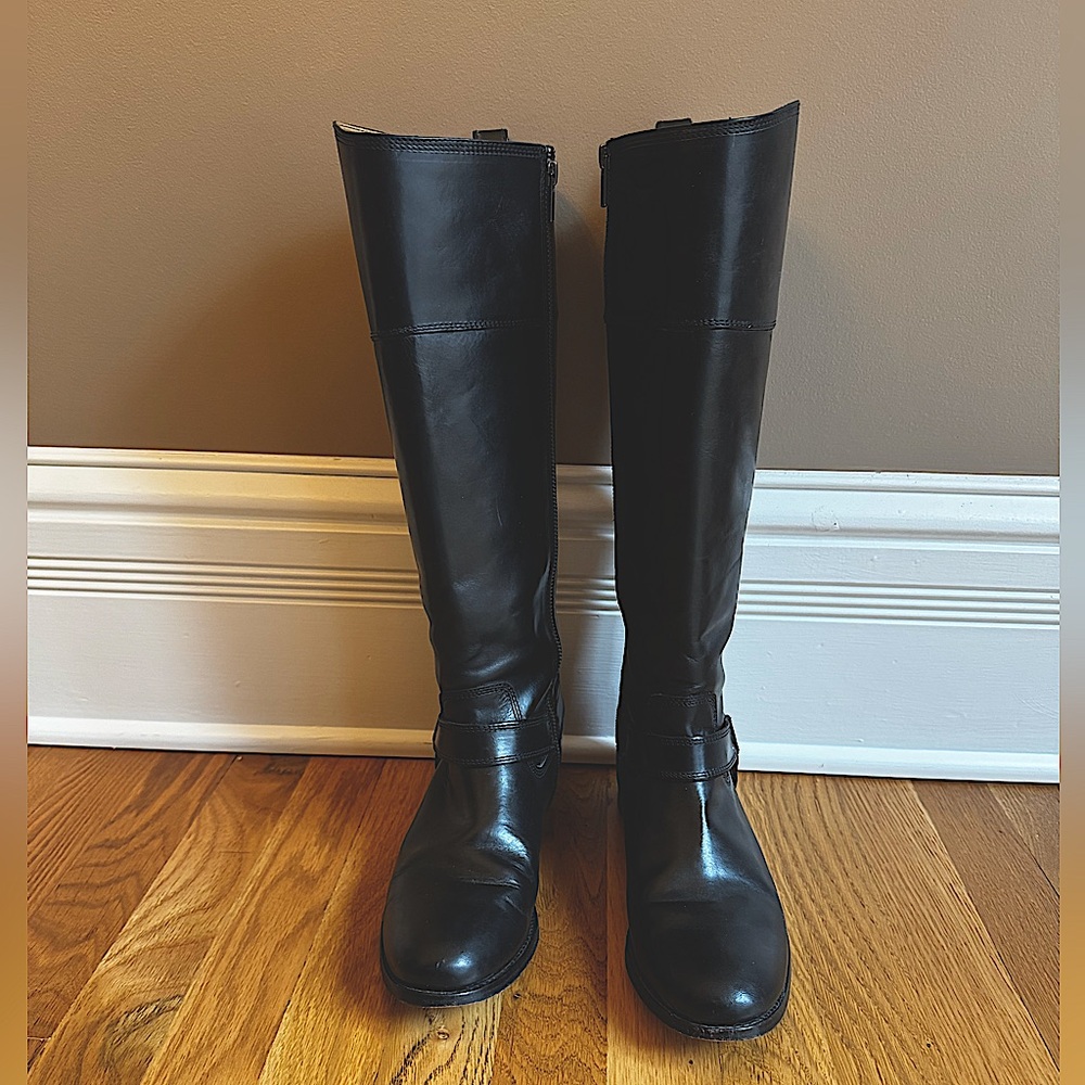 Frye Women’s Melissa Harness side-zip Boot, Black, Size 8.5